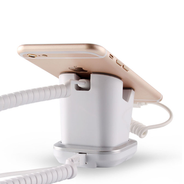 COMER mobile phone stores shops display charging and alarm sensor stand with USB charging cables