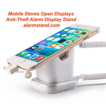 COMER mobile phone stpres security display charging and alarm sensor stand charging station
