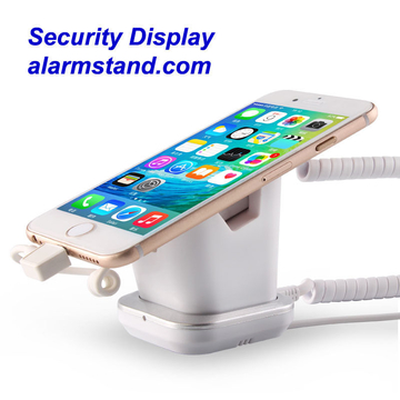 COMER mobile phone security display charging and alarm sensor stand