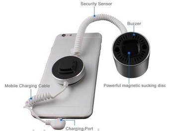 COMER table Mounted Docking Station Security retractable Bracket Secure Alarm Locking for gsm cellphone with charger
